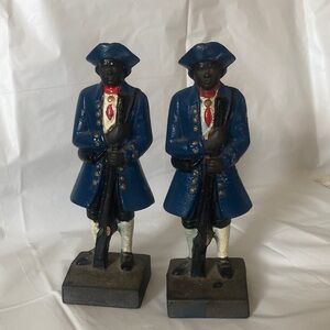 African American Revolutionary War soldiers of cast iron circa 1976 bicentennial